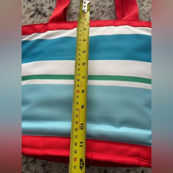 Disney Mickey Mouse Insulated Cooler Tote Beach Picnic Bag Striped - Picture 4 of 9